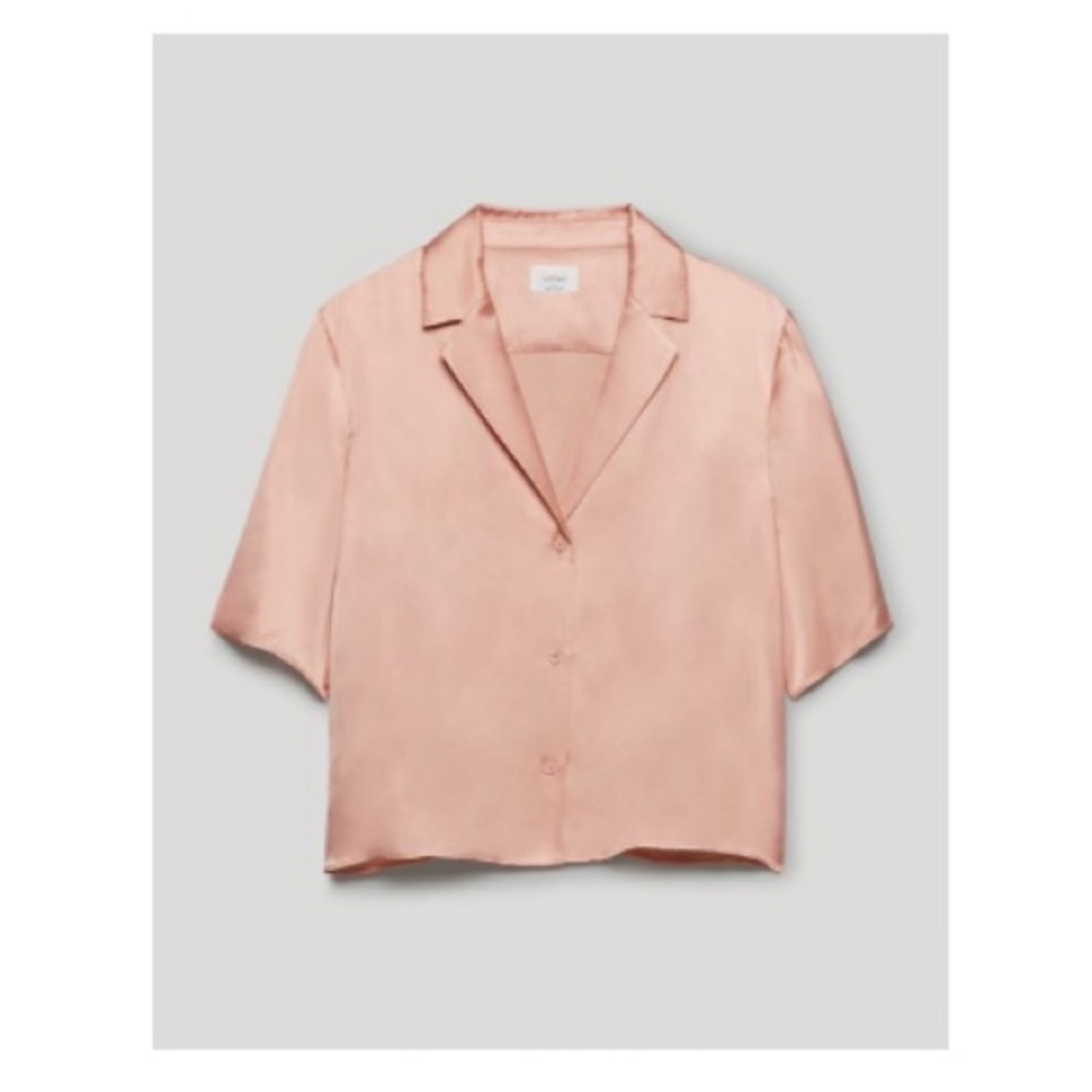 Pink or Black Aritzia Wilfred Beso Button Up - Medium